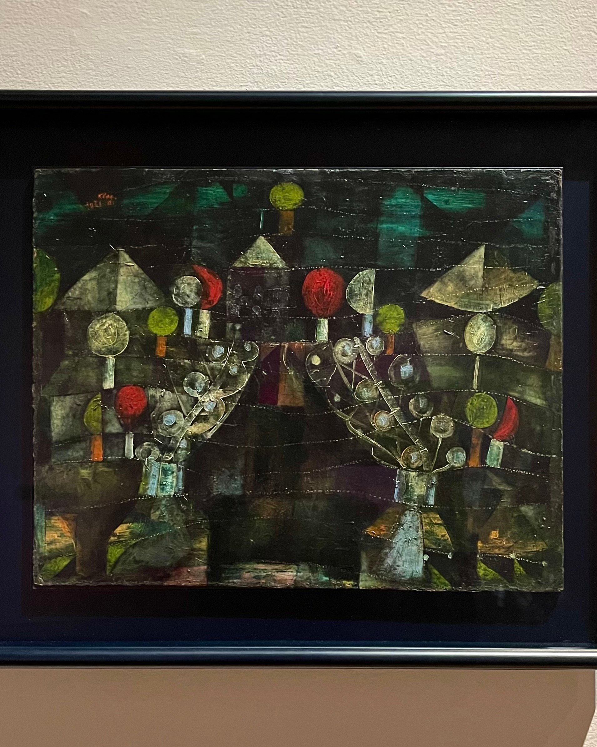 パウル・クレー、【黄色い鳥のいる風景】、希少な額装用画集より、状態