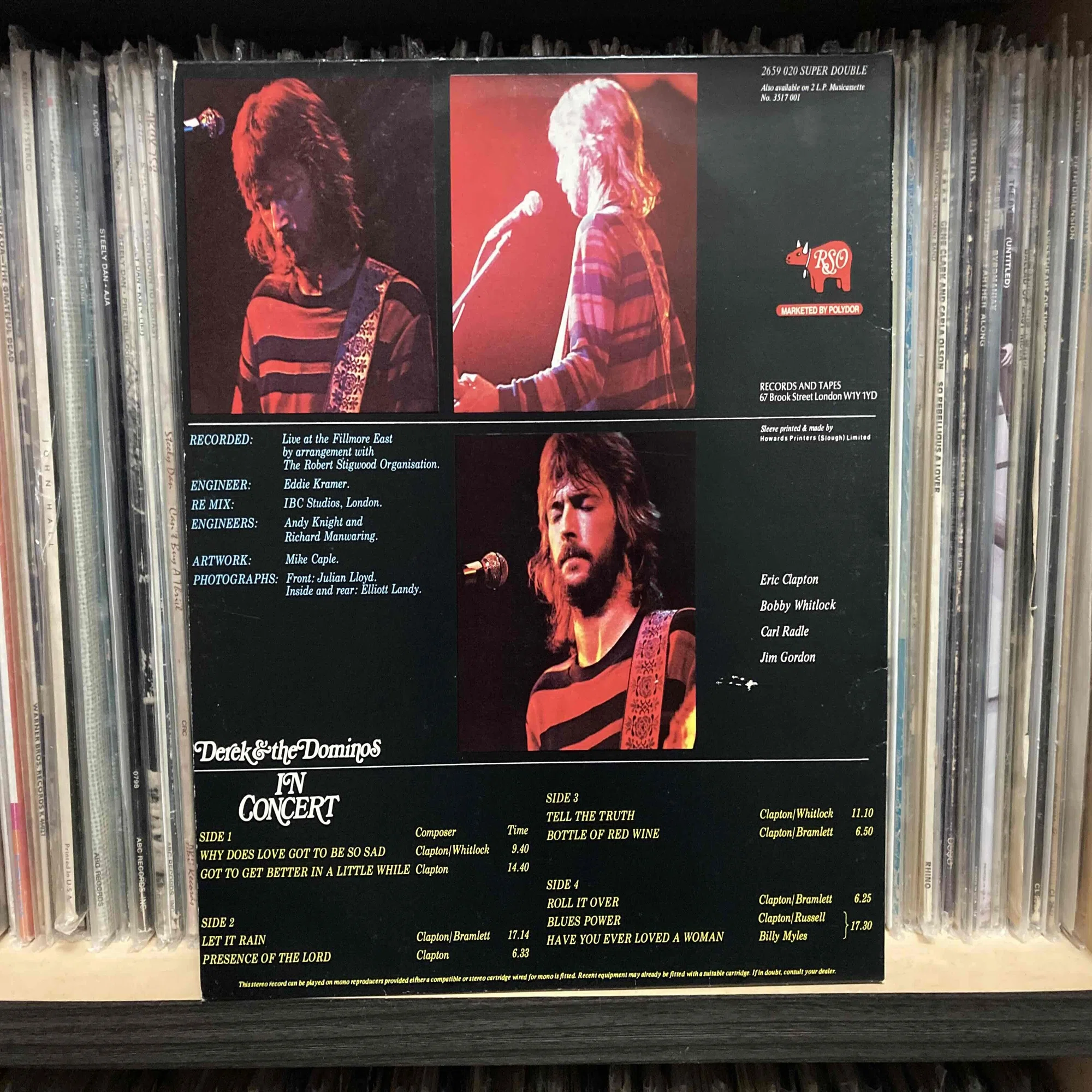 Derek And The Dominos [ In Concert ] RSO 2659-020｜naruru