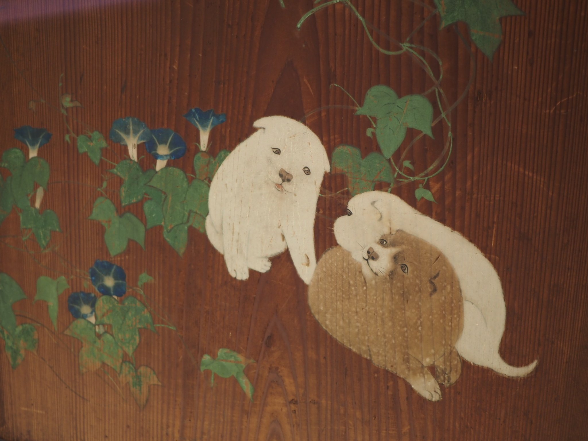 手摺木版画◎円山応挙　朝顔狗子図◎東京国立博物館限定三百部犬 手摺木版画◎円山応挙 朝顔狗子図◎東京国立博物館限定三百部犬