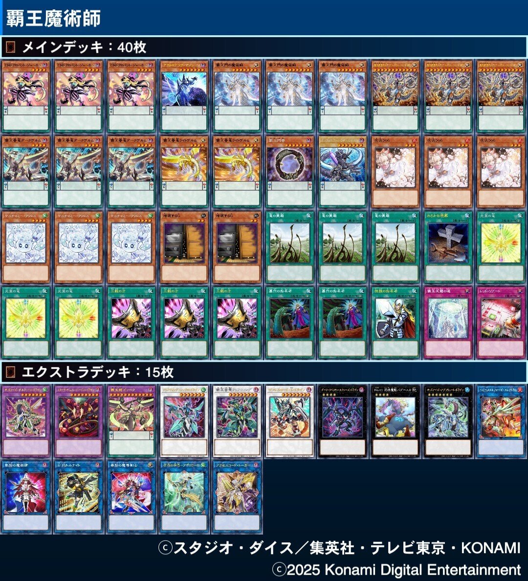 YCSJ TOKYO 2025使用 覇王魔術師 解説|Niyary YCSJ TOKYO 2025使用 覇王魔術師 解説|Niyary