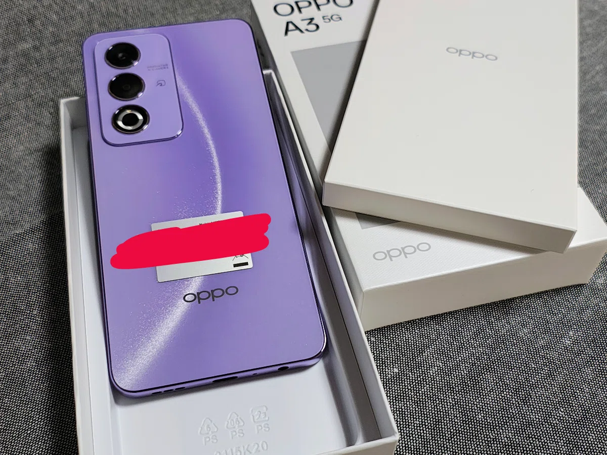 スマートフォン・携帯電話 OPPOA3 5Gパープル未開封品シュリンク付き