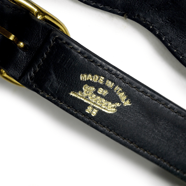OLD Gucci 70s!GG金具バケツ型ショルダー（黒）｜ビンテージ