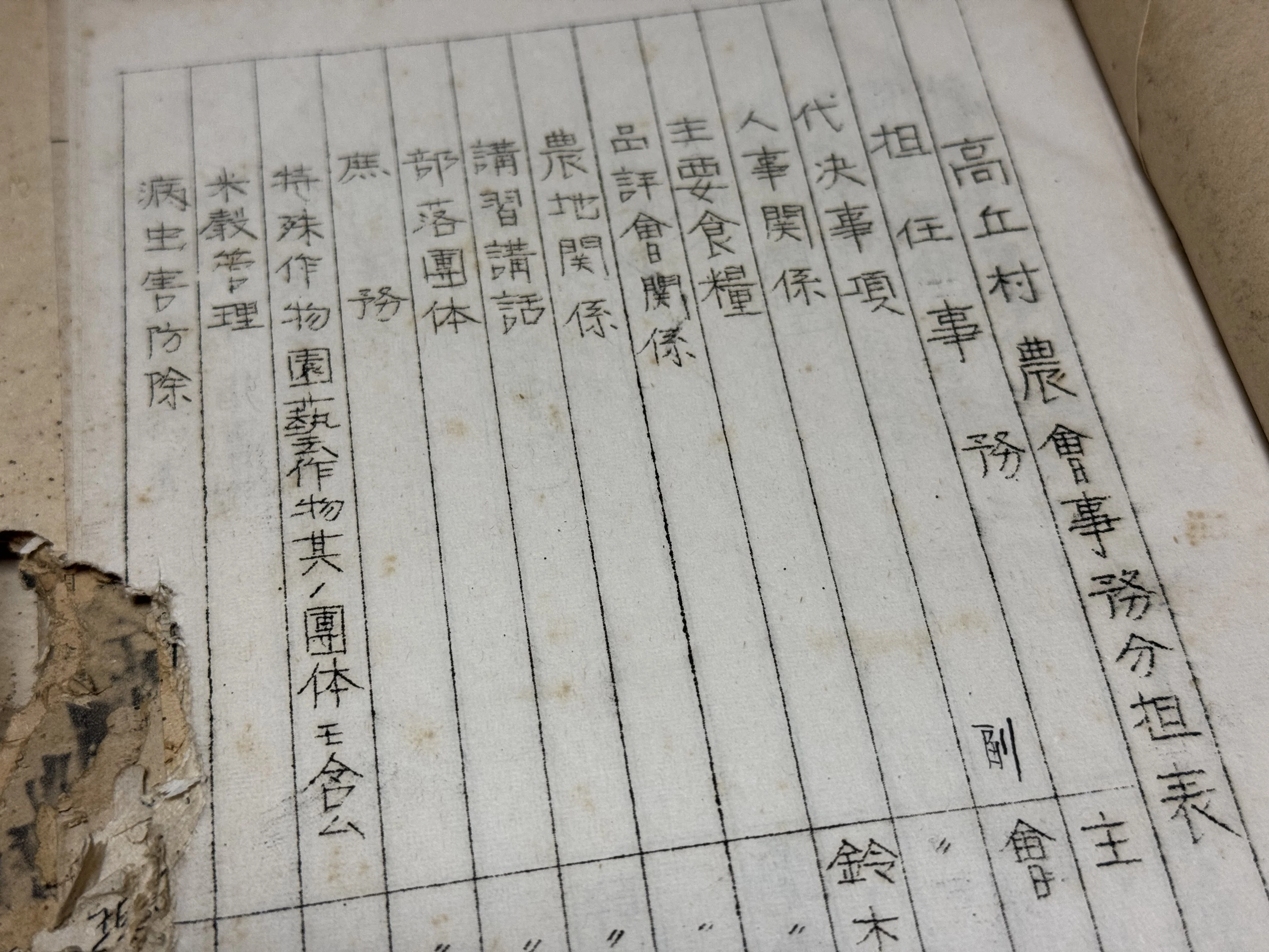 大平洋戦争下の1942年を長野県高丘村役場職員による書類綴りから見る