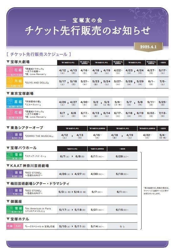 宝塚　宙組　「エリザベート」　１０/９（日）貸切　B席　