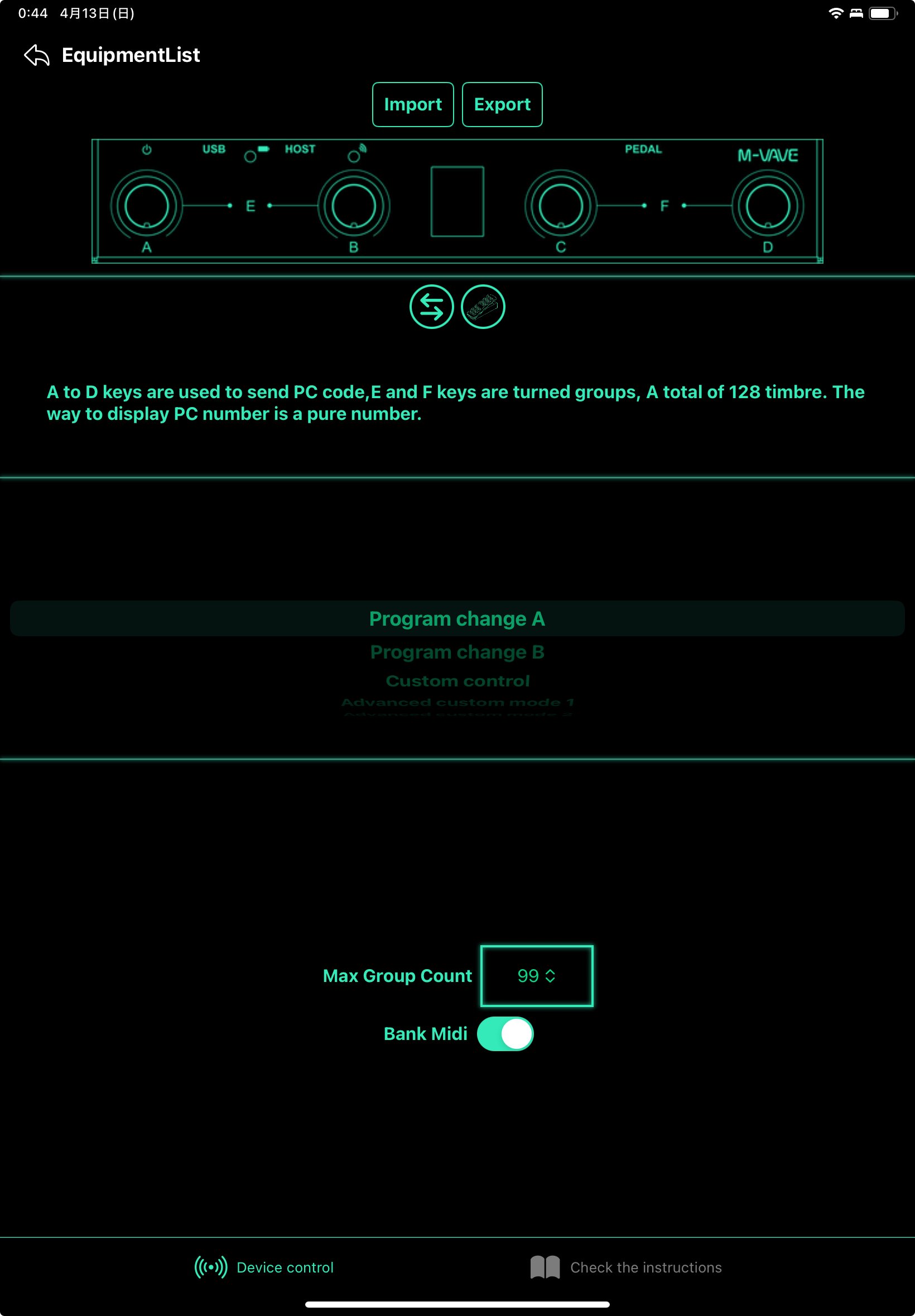 ZOOM MS-50G+とM-VAVE Chocolate Plusを使って、かつiPadのHandy