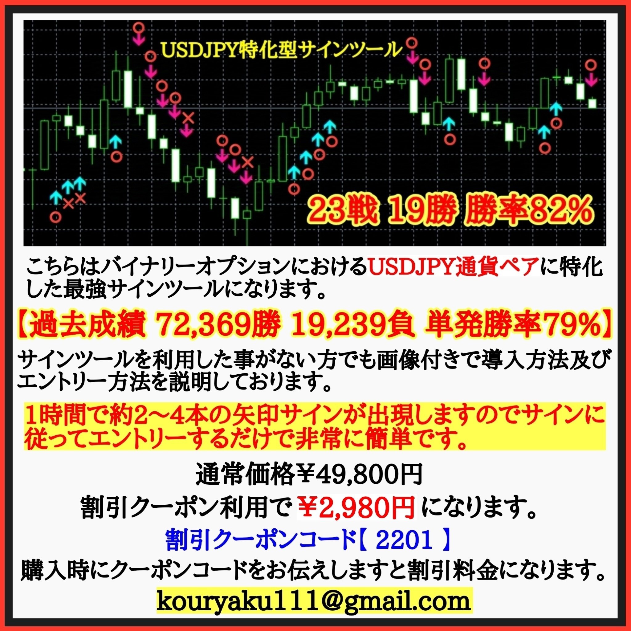 単発勝率79%USDJPY特化型最強サインツール》|期待値85%以上 単発勝率79%USDJPY特化型最強サインツール》|期待値85%以上