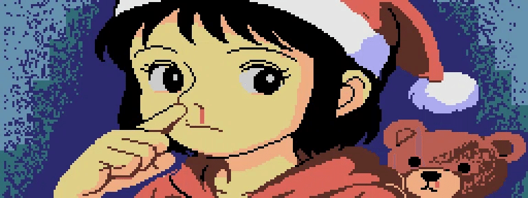 MSX1風の手描きイラストCGは縦解像度半分＋好きな色ベタ塗で始め