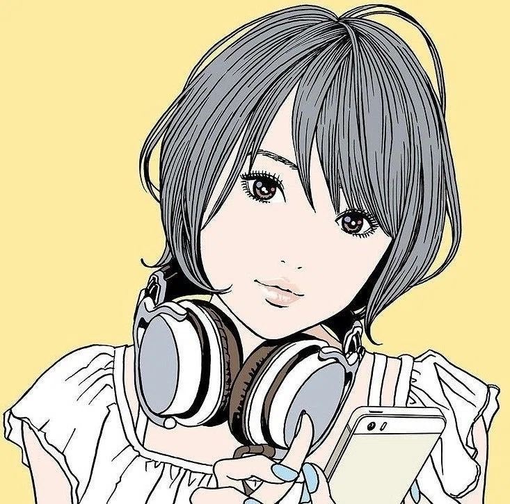 生きるコツ4月12日「江口寿史先生が描くヘッドフォンの女の子と