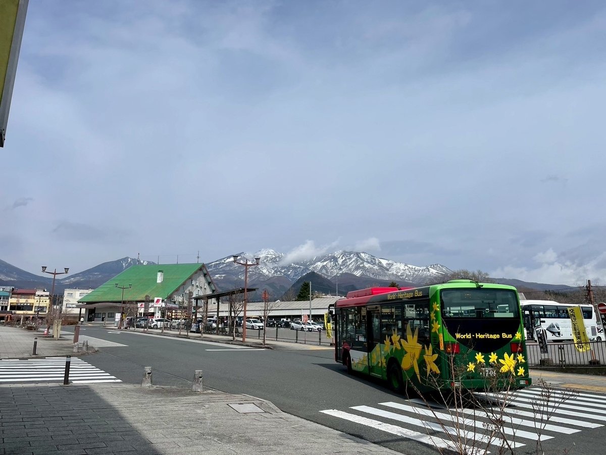 朝食を食べた場所の景色。