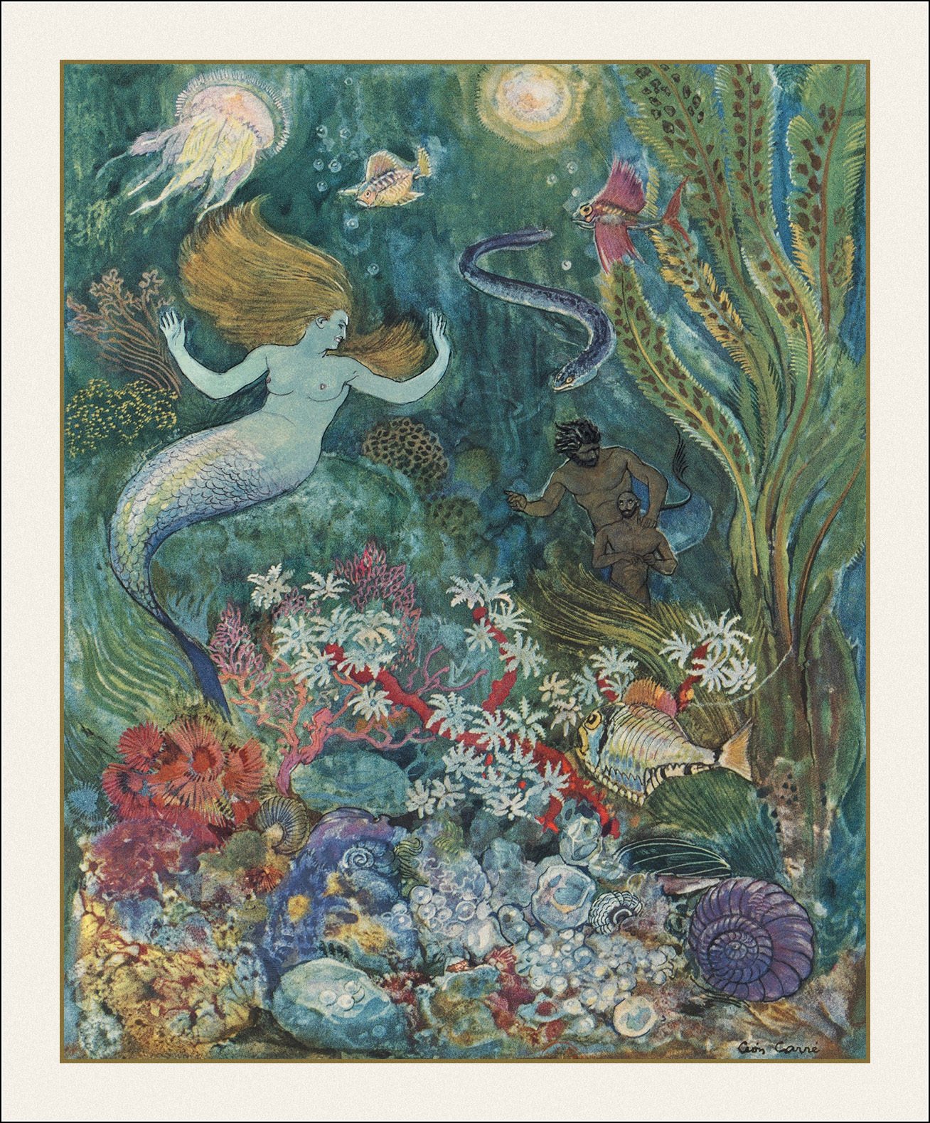 【版画】ジュルジュ バルビエ 「Sheherazade」千夜一夜物語【額入り】 バルビエ「舞踏会装束のマドモワゼル・ソレル」