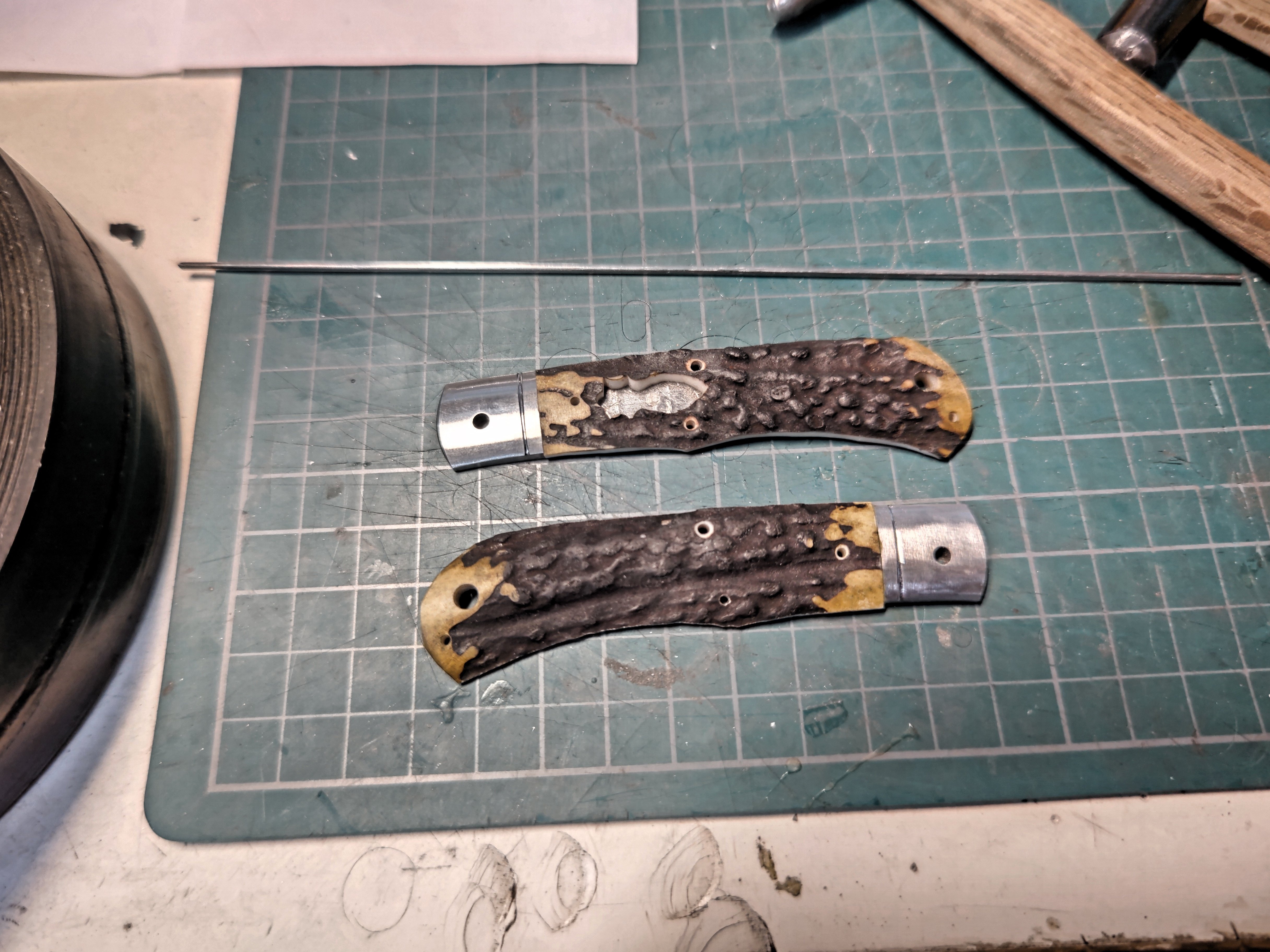 ナイフメイキング】2ブレードフォールディングナイフを作る⑧