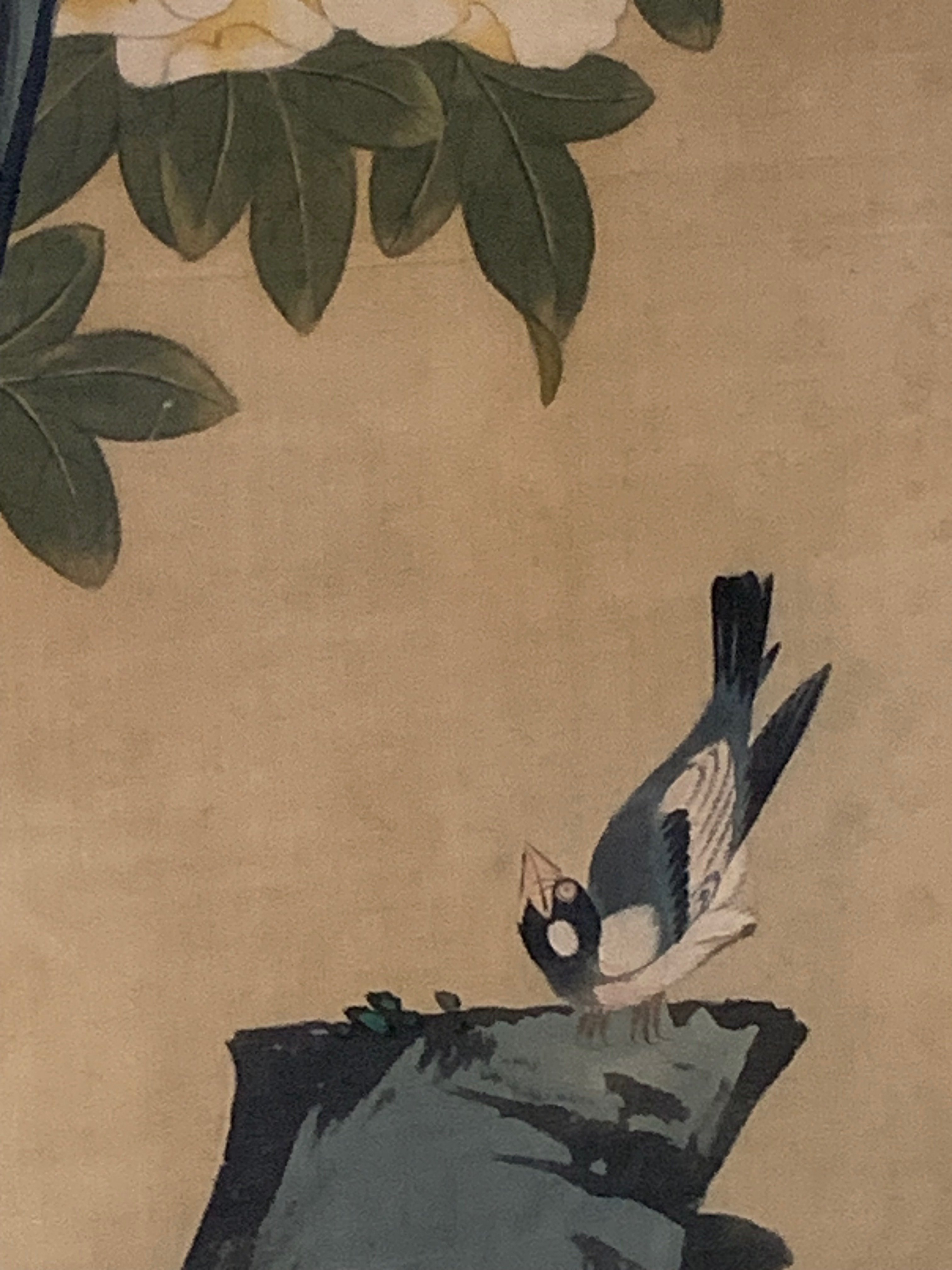 佚山黙隠《花鳥図屏風》①ベストショットの若冲、オフショットの