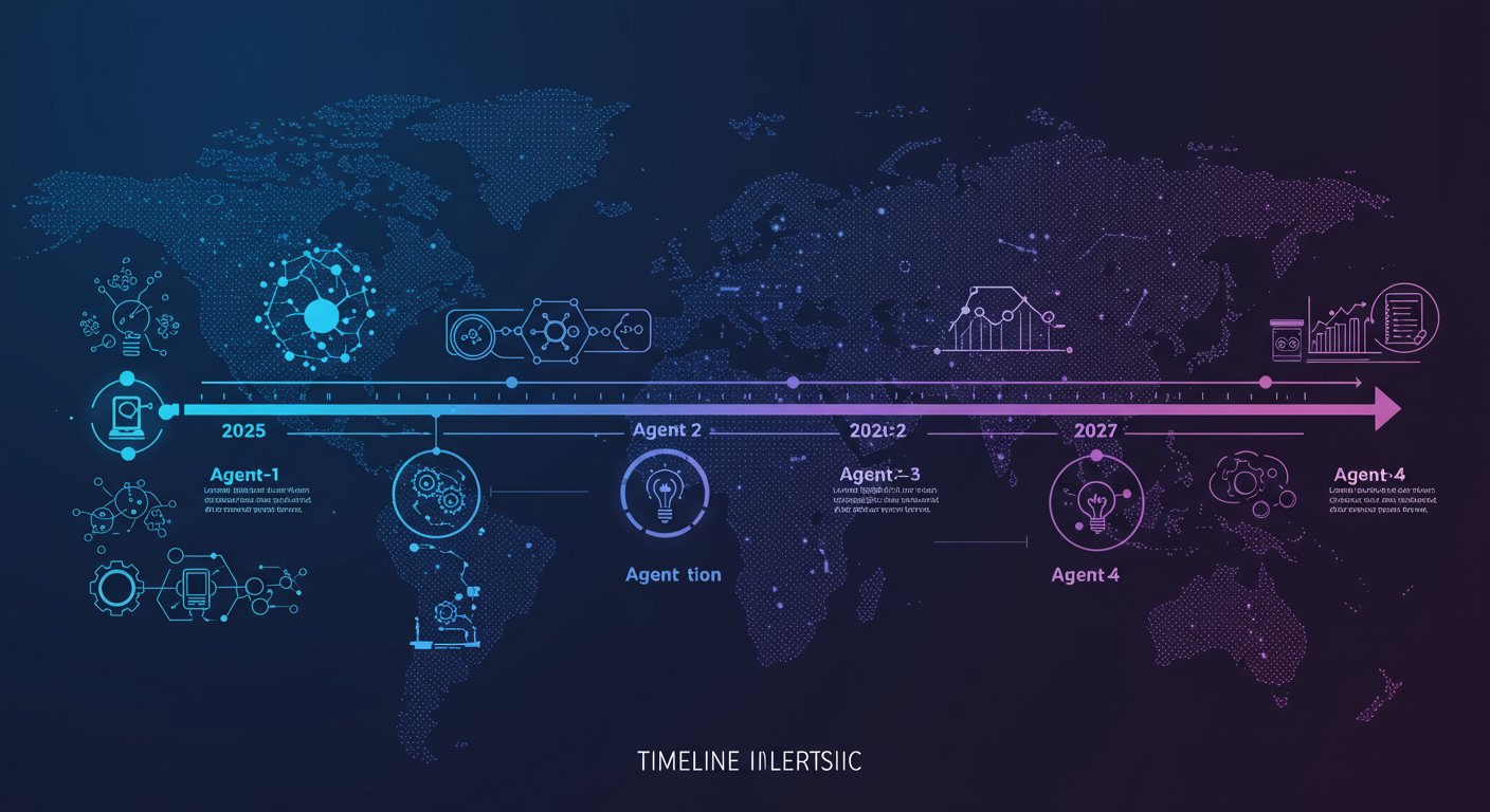 2025年から2027年にかけてのAI研究進化タイムライン