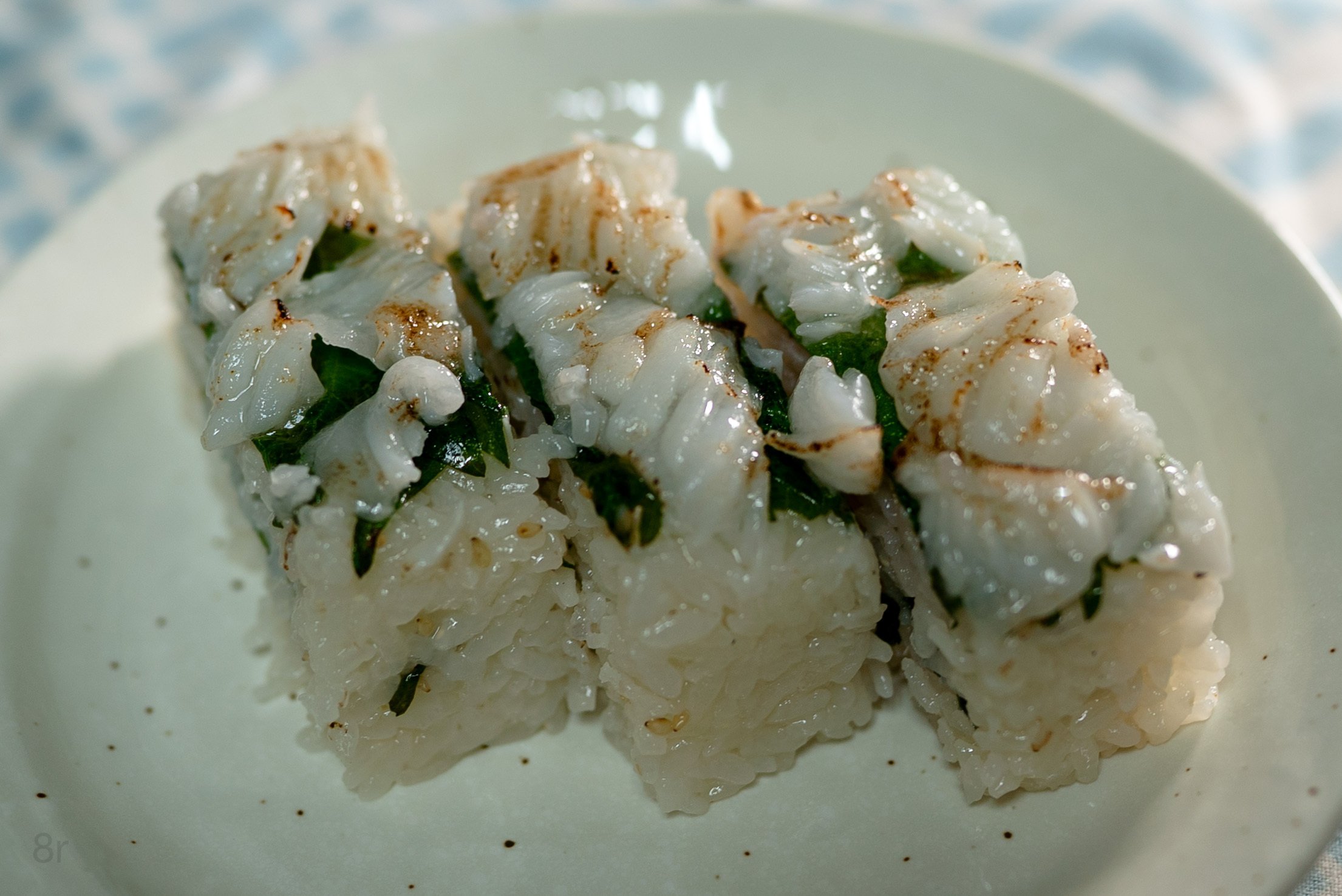 炙りえんがわ押し寿司を作る｜平川重寅