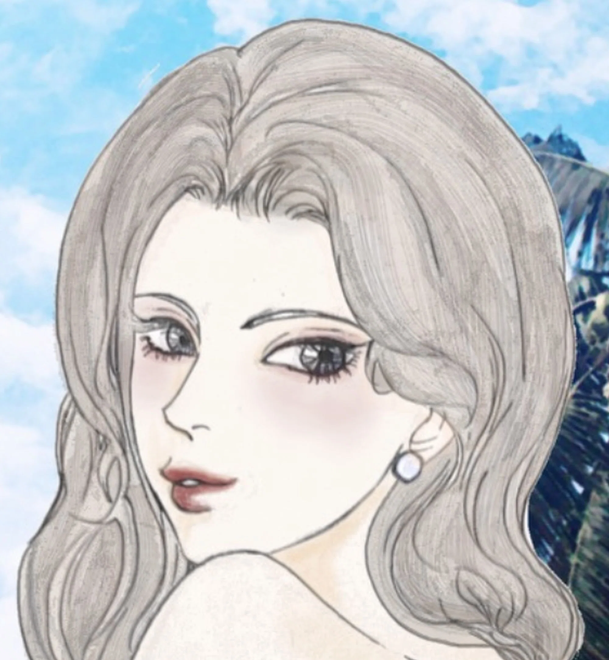 7組のクセツヨな招待客』のプロモーションAIイラスト】 アヒル口の麗子