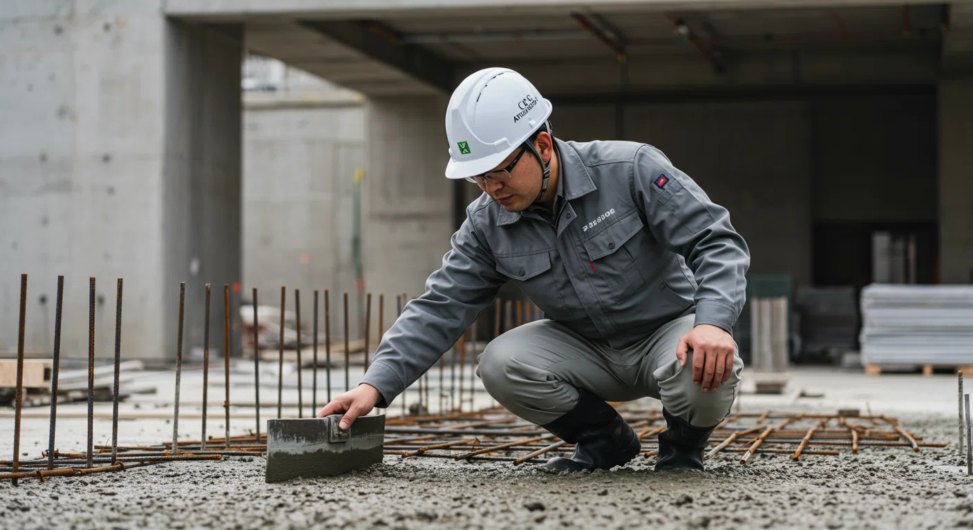 コンクリート技士の現場作業の様子