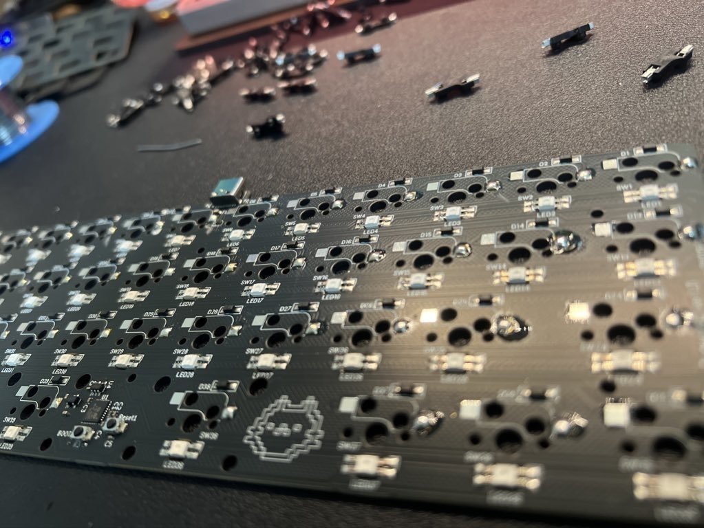 40%一体型キーボード「Trident42」ビルドログ｜kazy