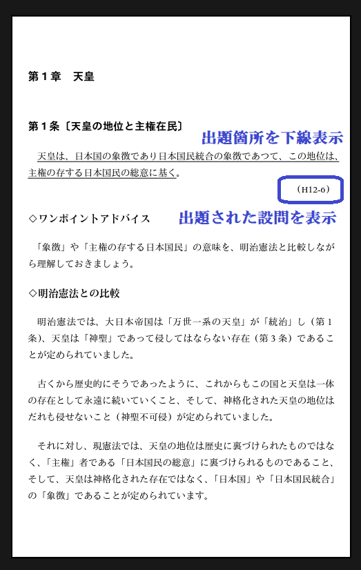 書籍「～行政書士試験～憲法統治の条文総チェック！」をkindle