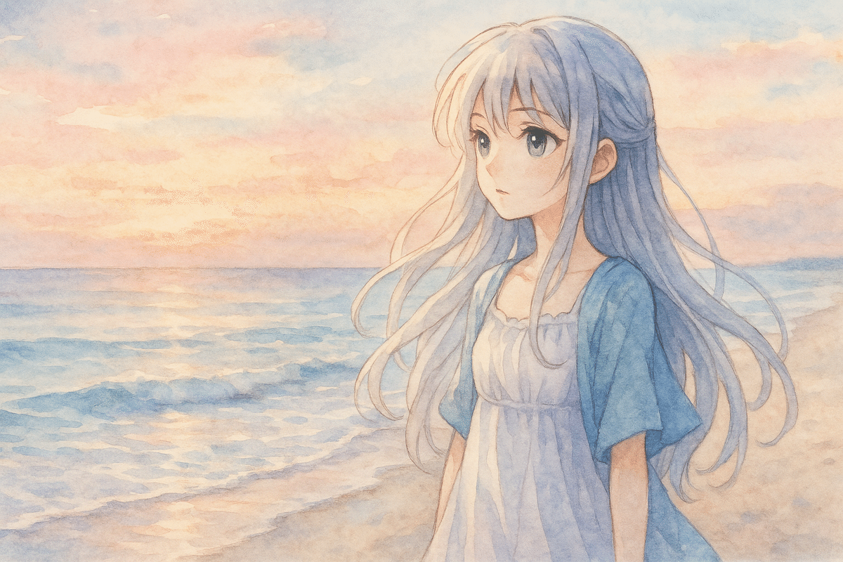 水彩画/神秘の女性 日本透明水彩会 | . 【水彩で描く美しい女性像】 ～美しい女性像