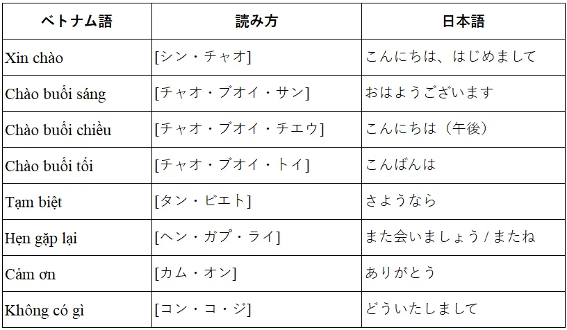 レッスン1:ベトナム語の基本あいさつ|デイン