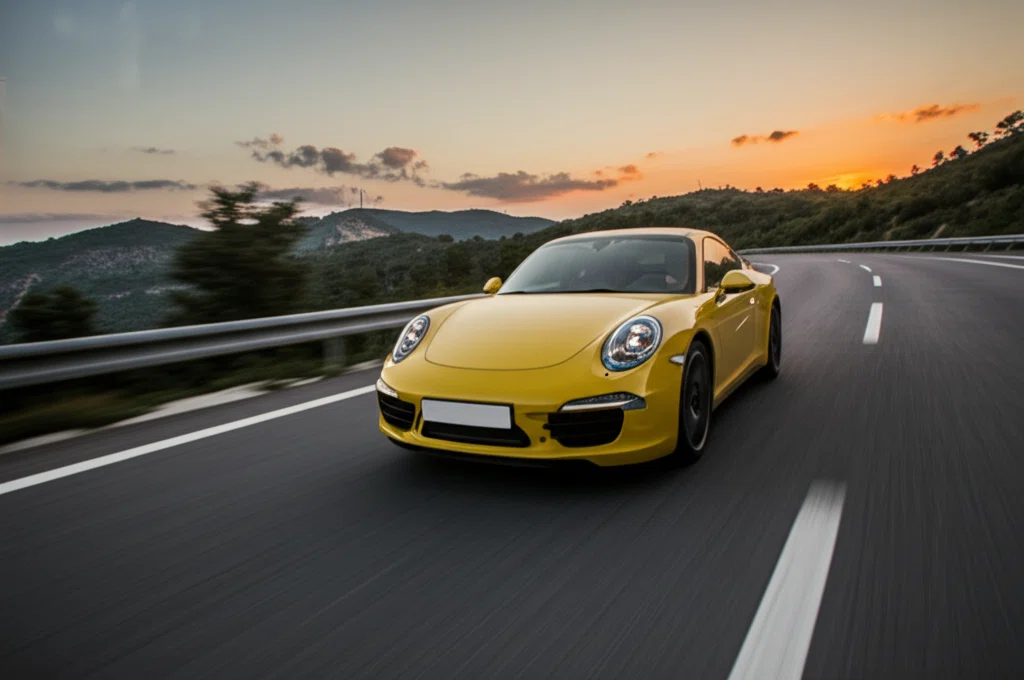 アバルト595とMINIの走行シーン