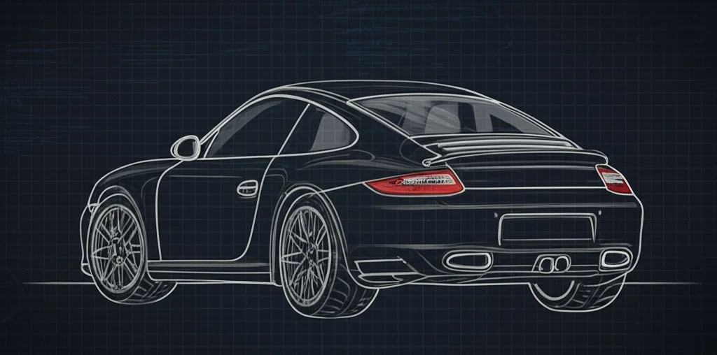 ポルシェ911の象徴的なシルエットと特徴的なデザイン要素