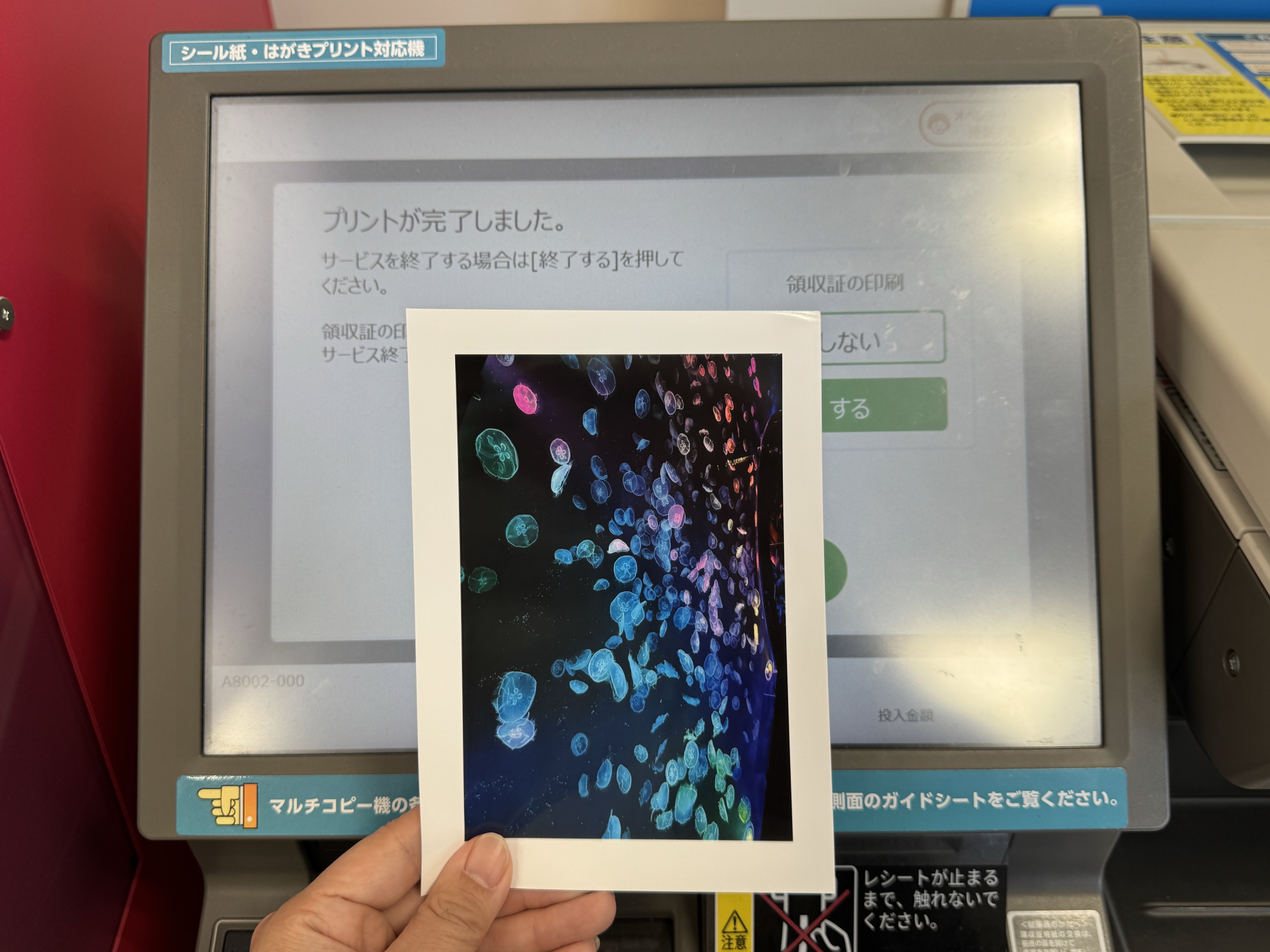 コンビニで2L判フォト用紙にはがきサイズの画像を印刷してみた｜あいこうら
