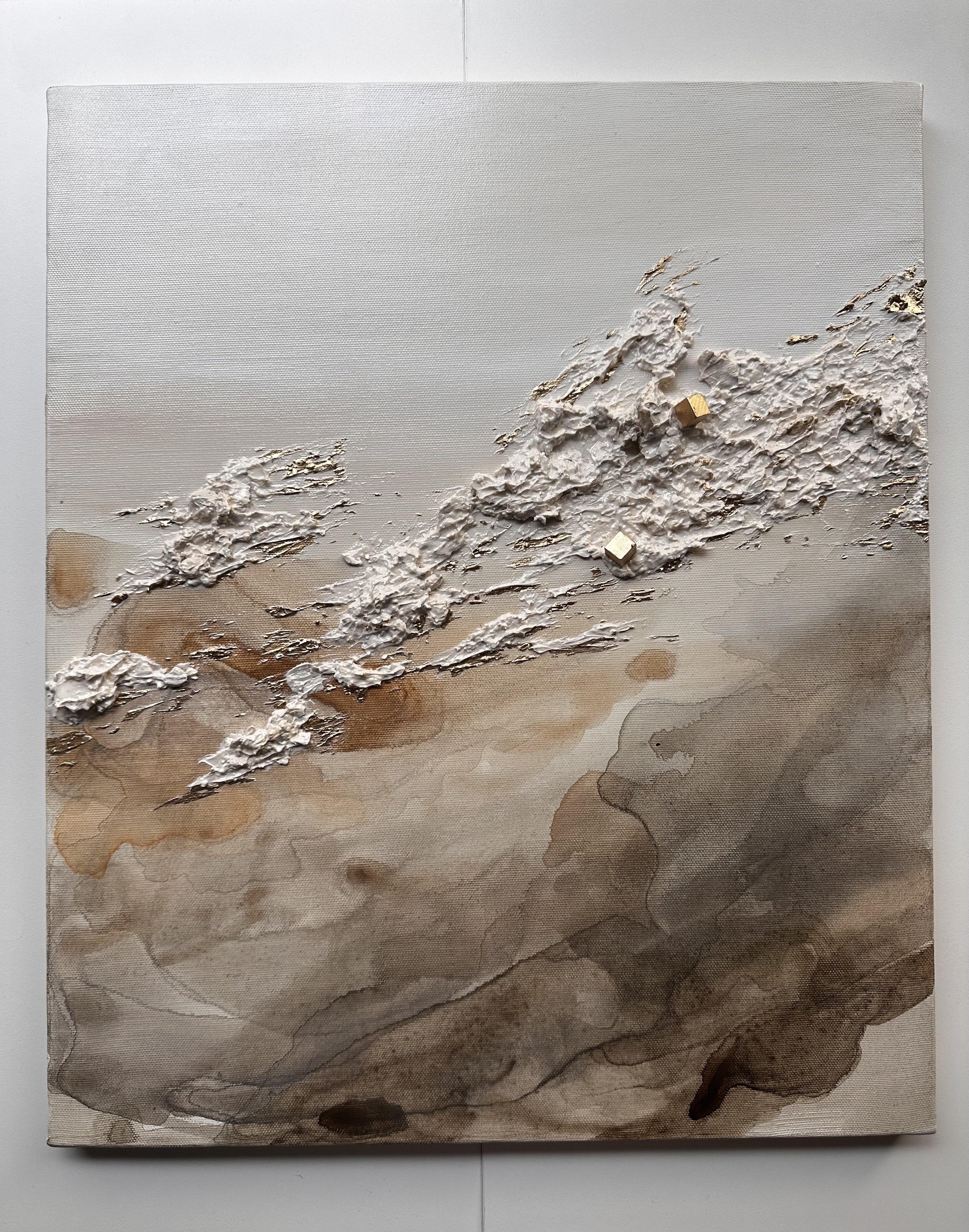 絵画　【山々の水に満たされ貯まりゆく】 絵画の通販、購入ならFROM ARTIST/作品名：水溜まりの色模様