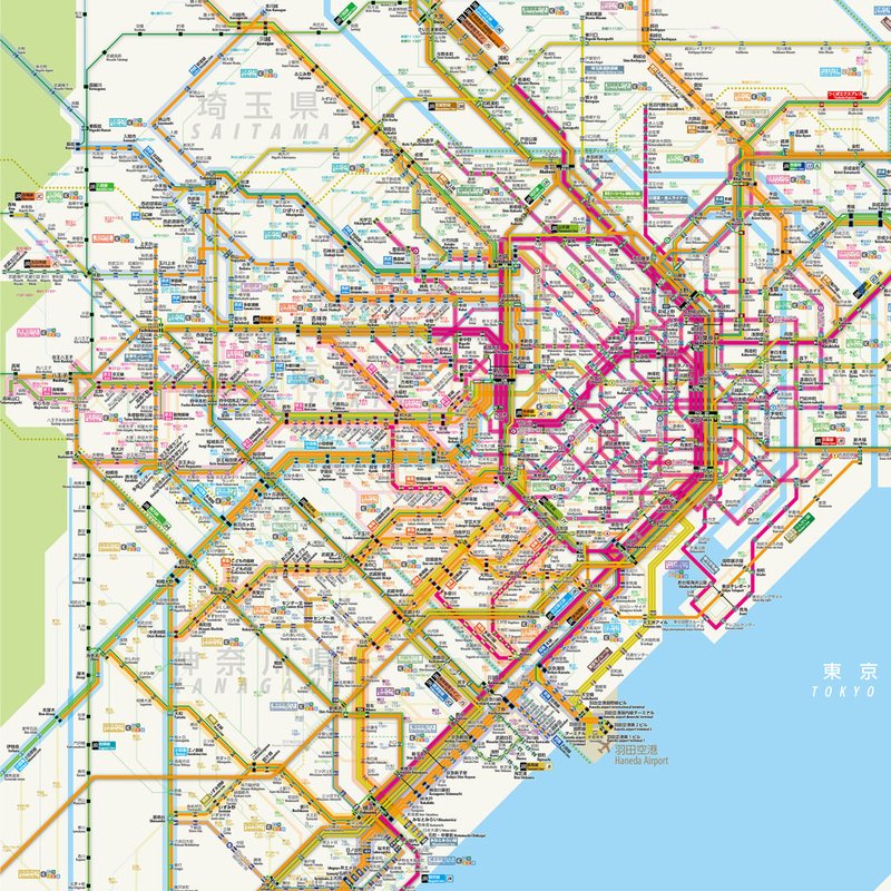 鉄道　運転関係路線図　第一分冊 運行間隔を路線図で表現したい…（超・路線図）｜今和泉隆行／地理人