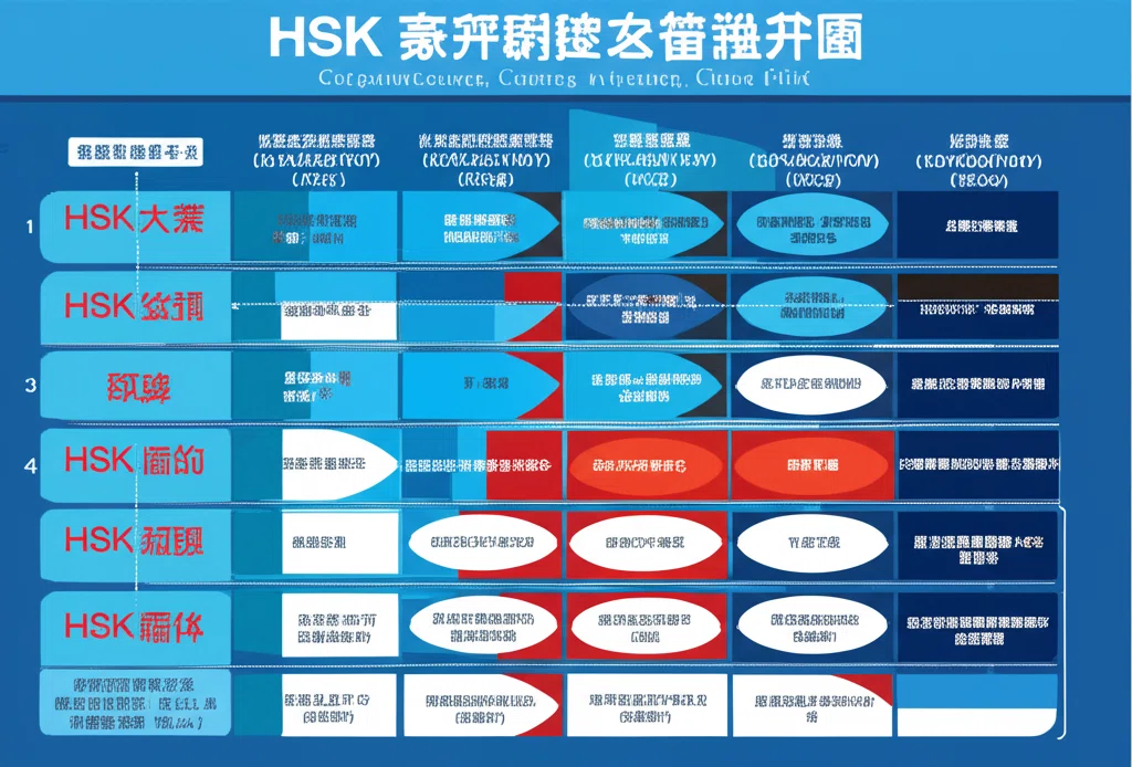 HSKの6つのレベル表と各レベルの特徴