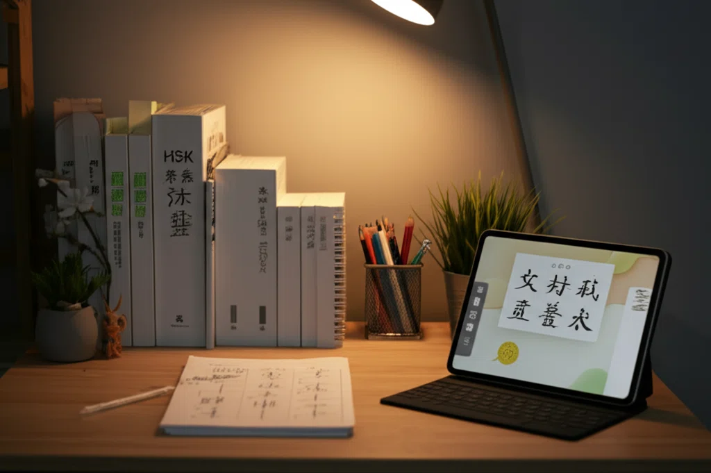 中国語の教材とHSK試験問題集