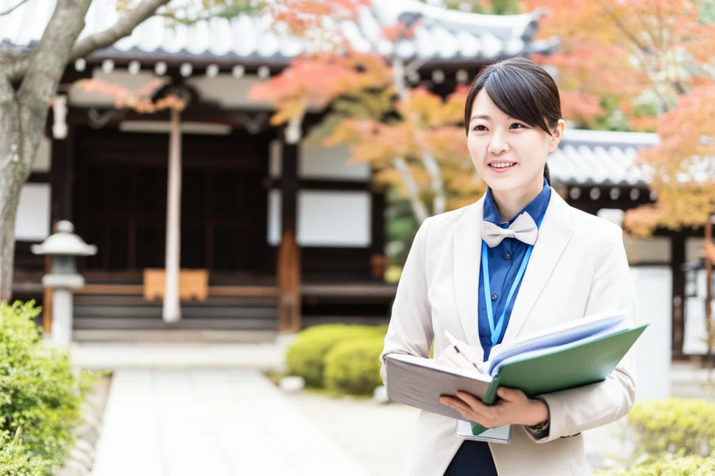 通訳案内士の仕事風景