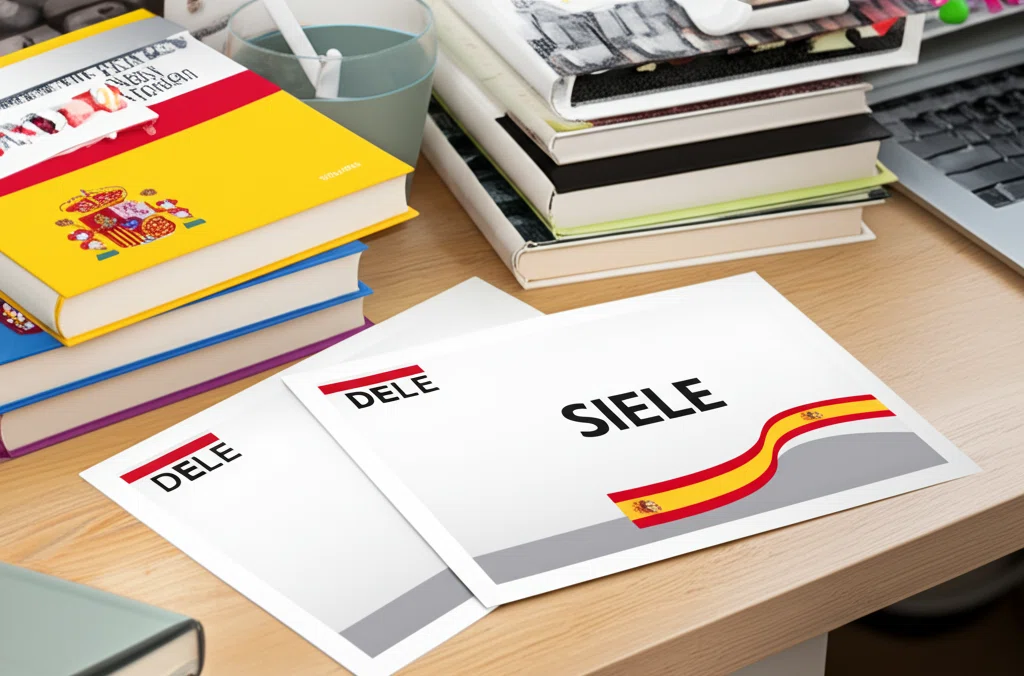 DELEとSIELEの資格証明書とスペイン語学習教材