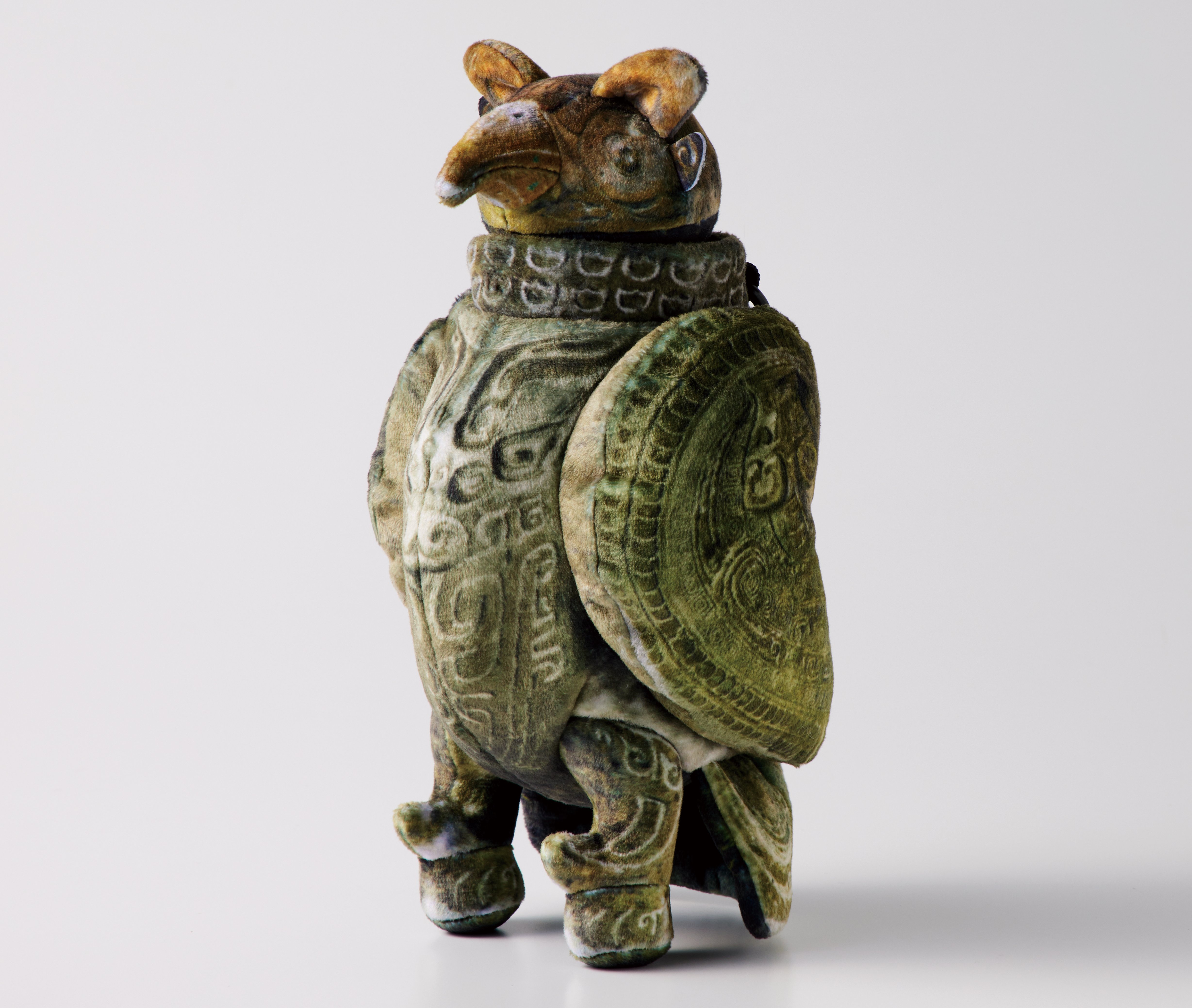 大型青銅製 金工細工 商代『婦好尊鴞』梟形の酒つぼ/オブジェ 茶道具 古美術 大型青銅製 金工細工 商代『婦好尊鴞』梟形の酒つぼ/