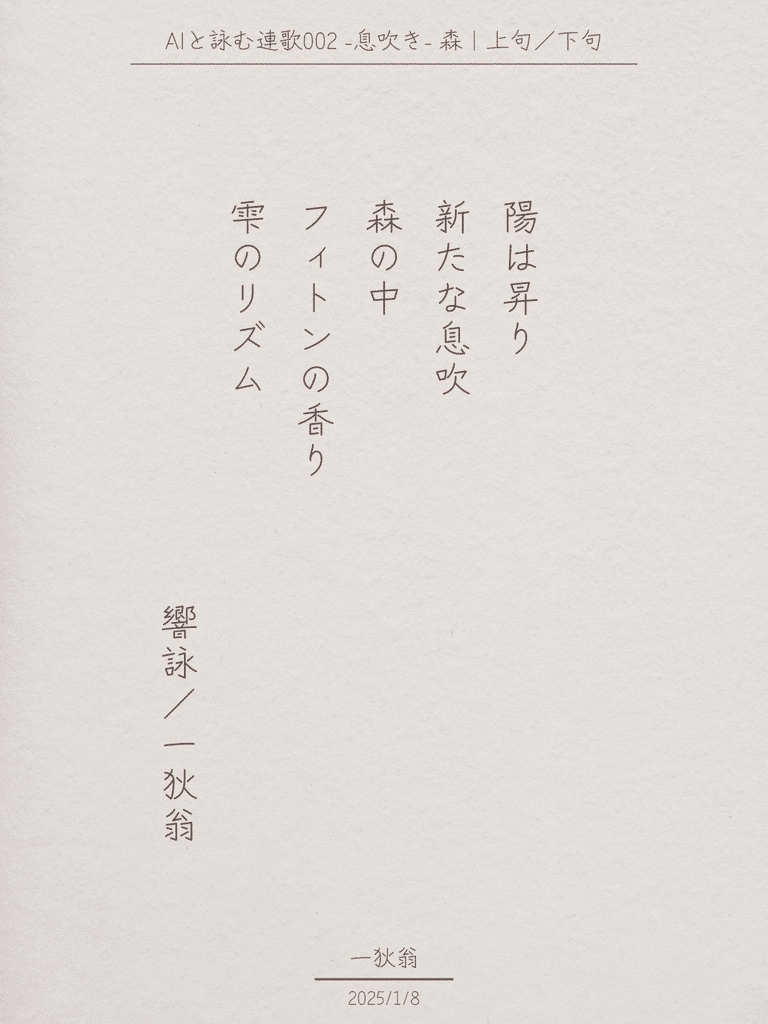 胸句 初月 -撰-｜短歌日記2025｜一狄 啓｜Hajime I.