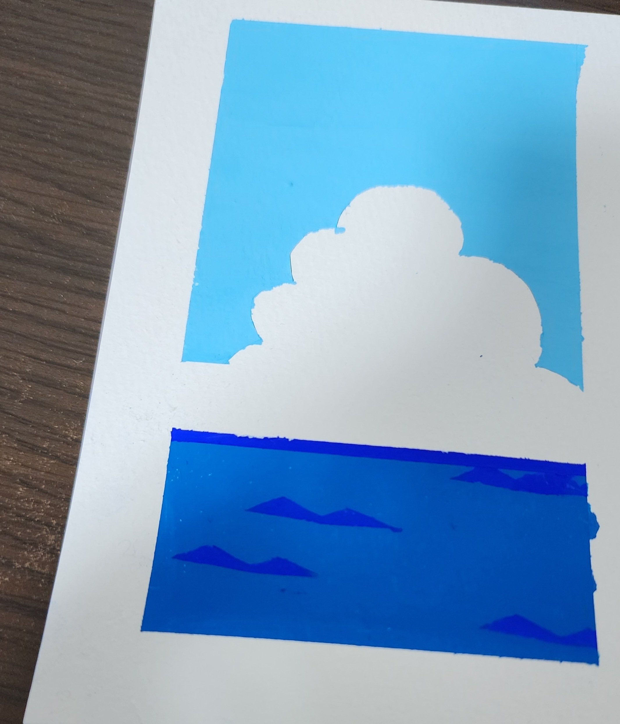 観察記モノのコト 03. 青（アクリルガッシュ）｜タケうみ