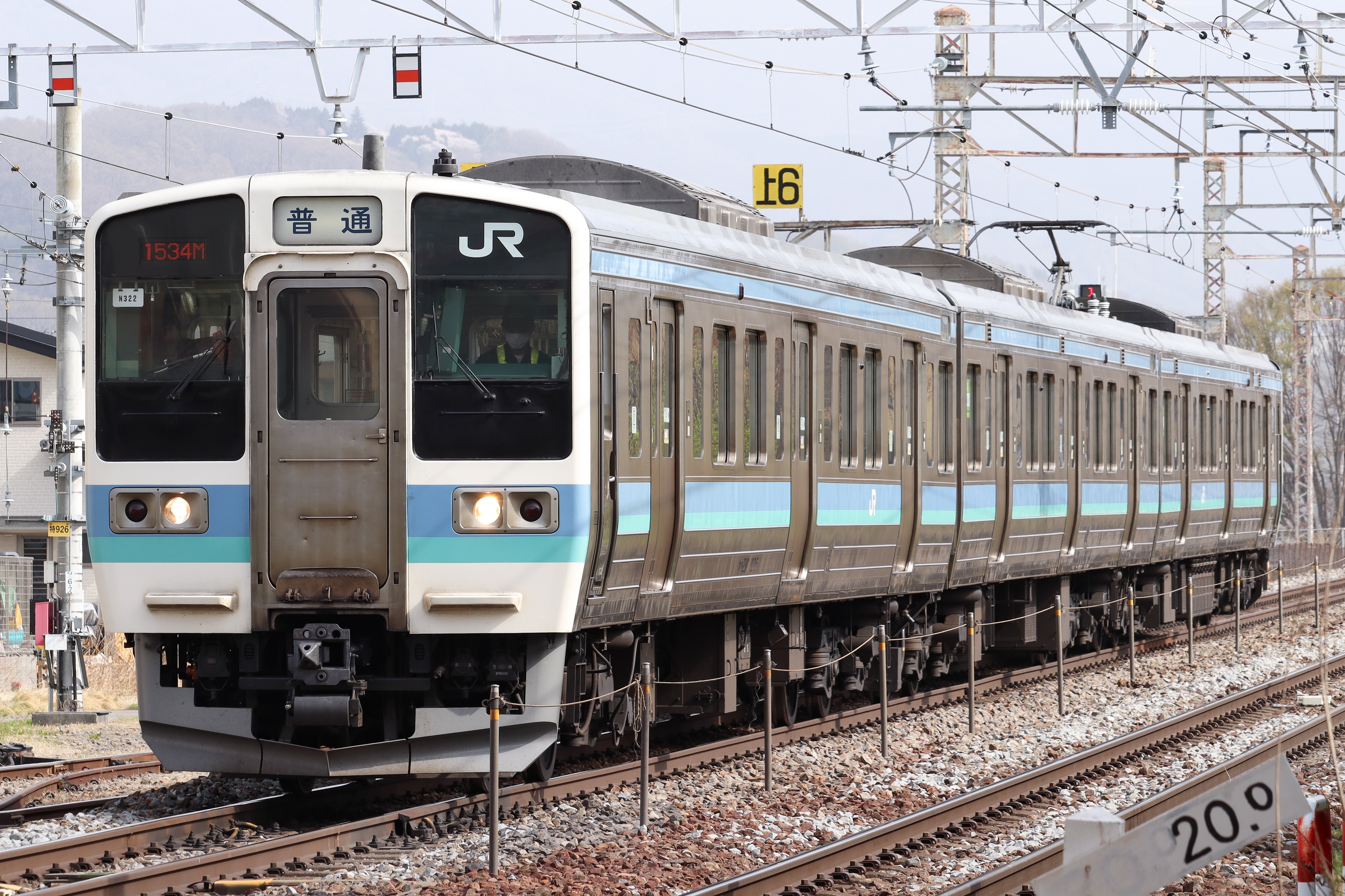 211系長野車に白幕編成が復活！｜鐘 紡