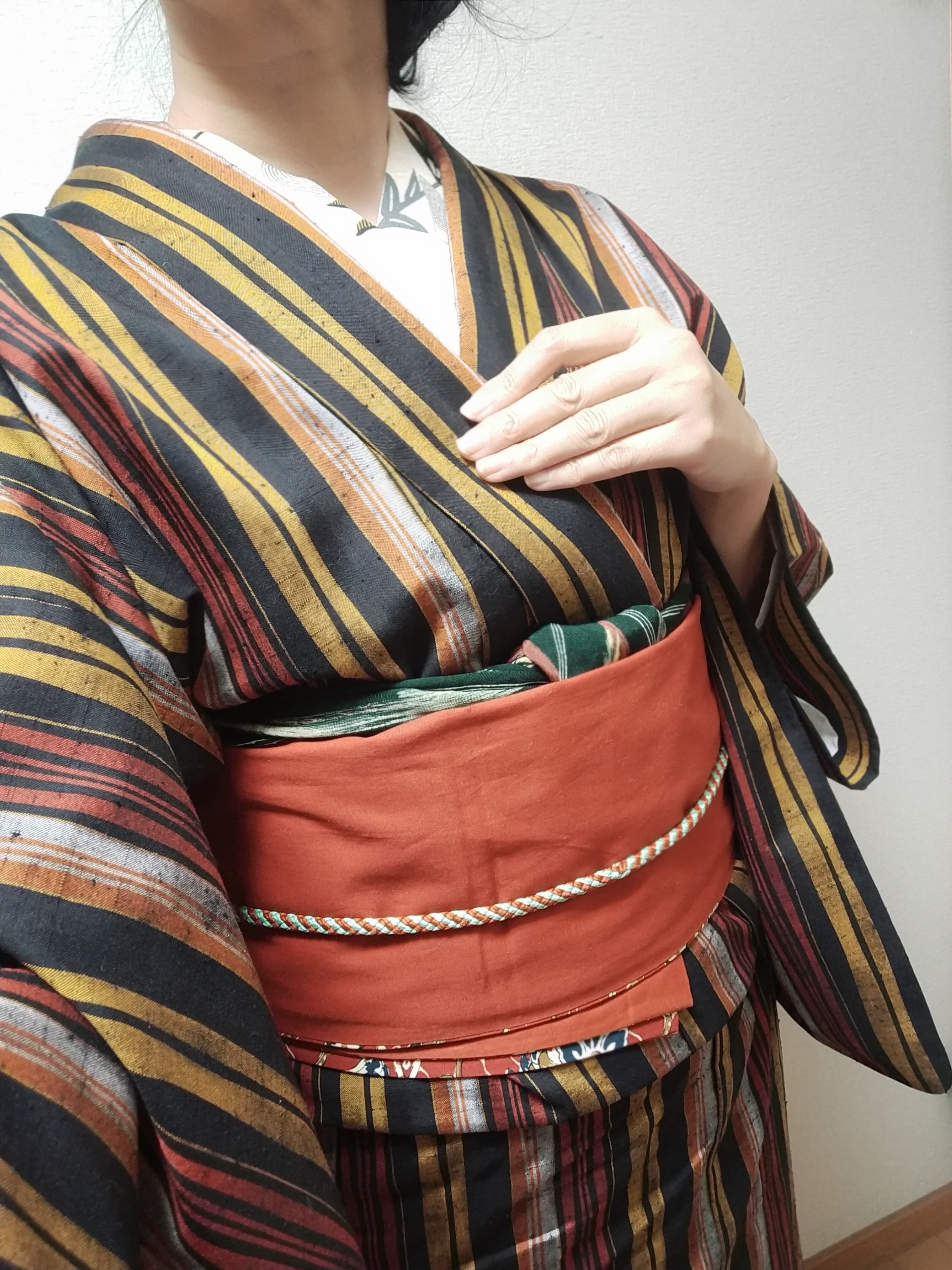 メルカリで買った反物を、「染の近江」さんでお仕立てしました｜帆の丸