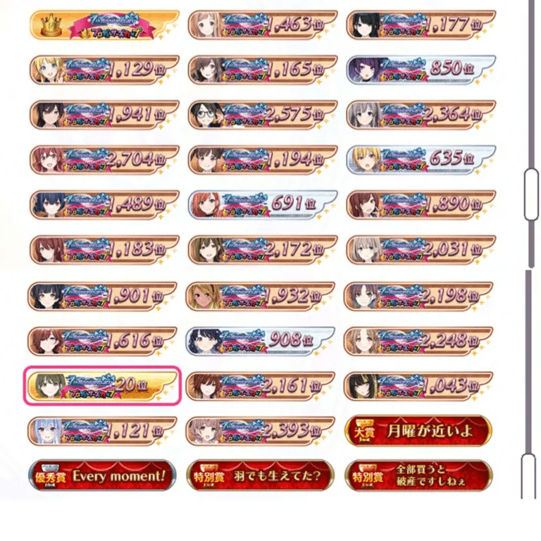 初参加！全体札なしたちのPカップ - 7th にちか20位｜明海¯