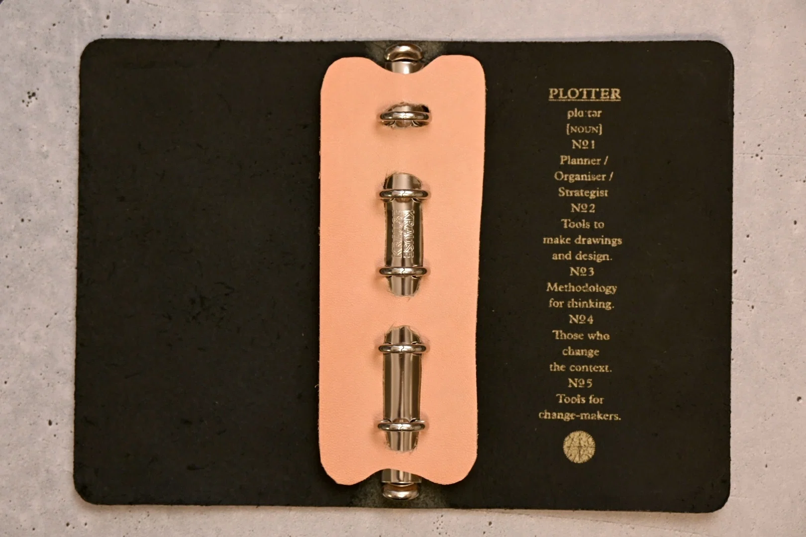 GROVEMADE レザー リングバインダー ノート PLOTTER】余った革でリング 