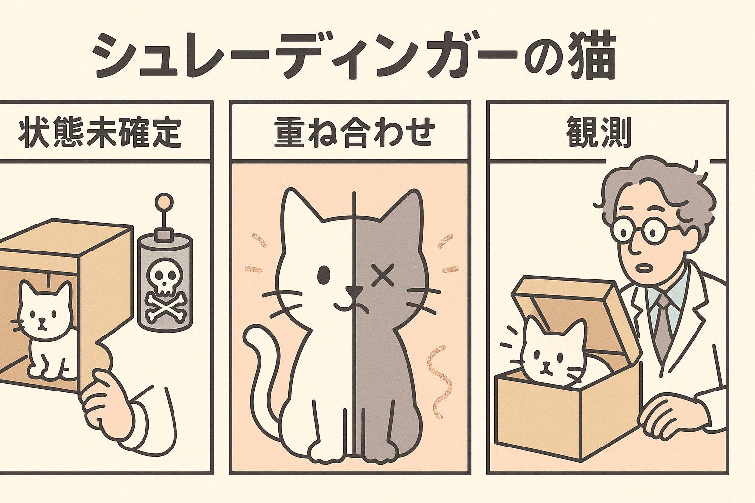 観測できるシュレーディンガーの猫は、ただのネコ。｜Yuki