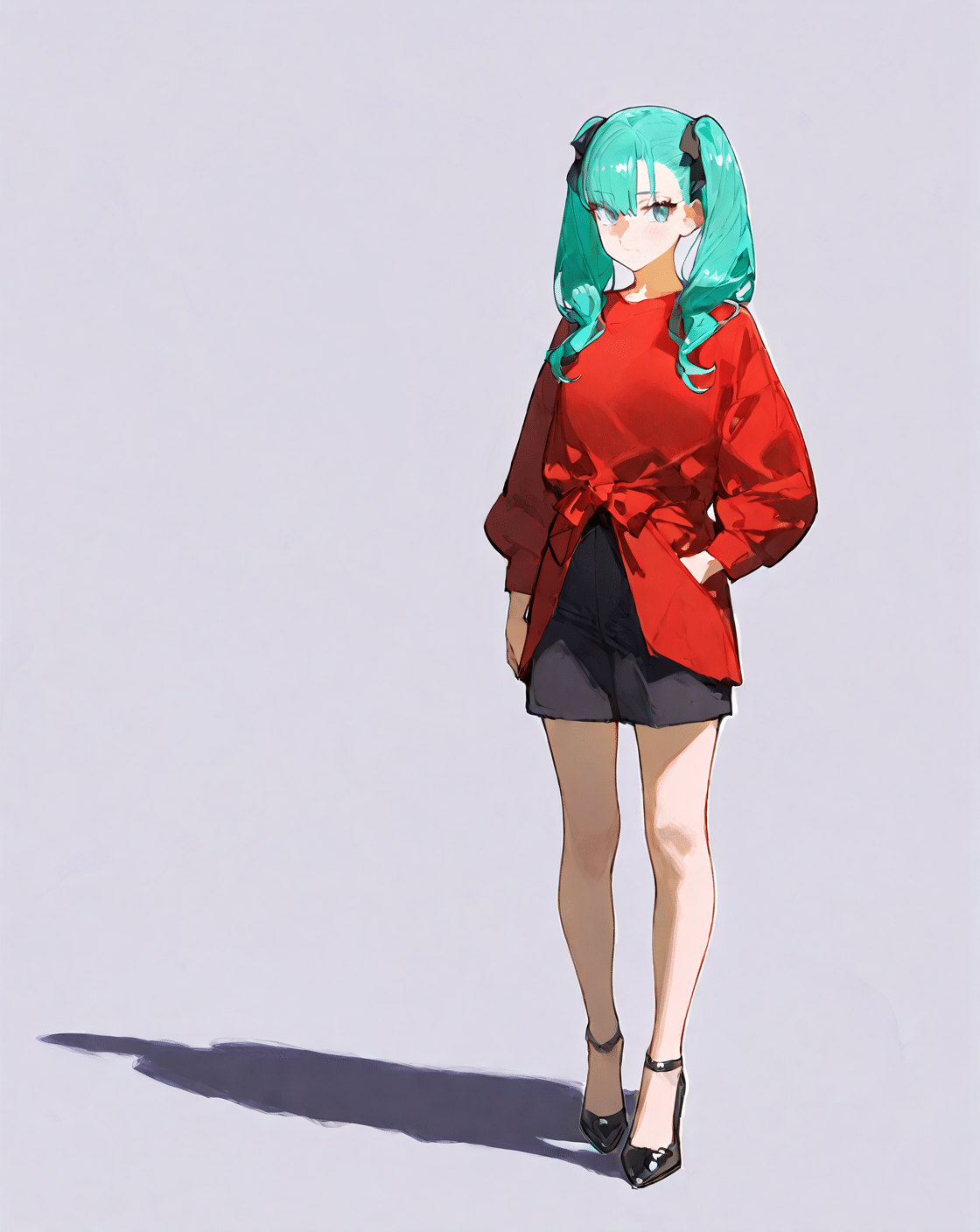 illustriousでキャラタグ以外の方法で、かわいい女性をfull bodyで生成