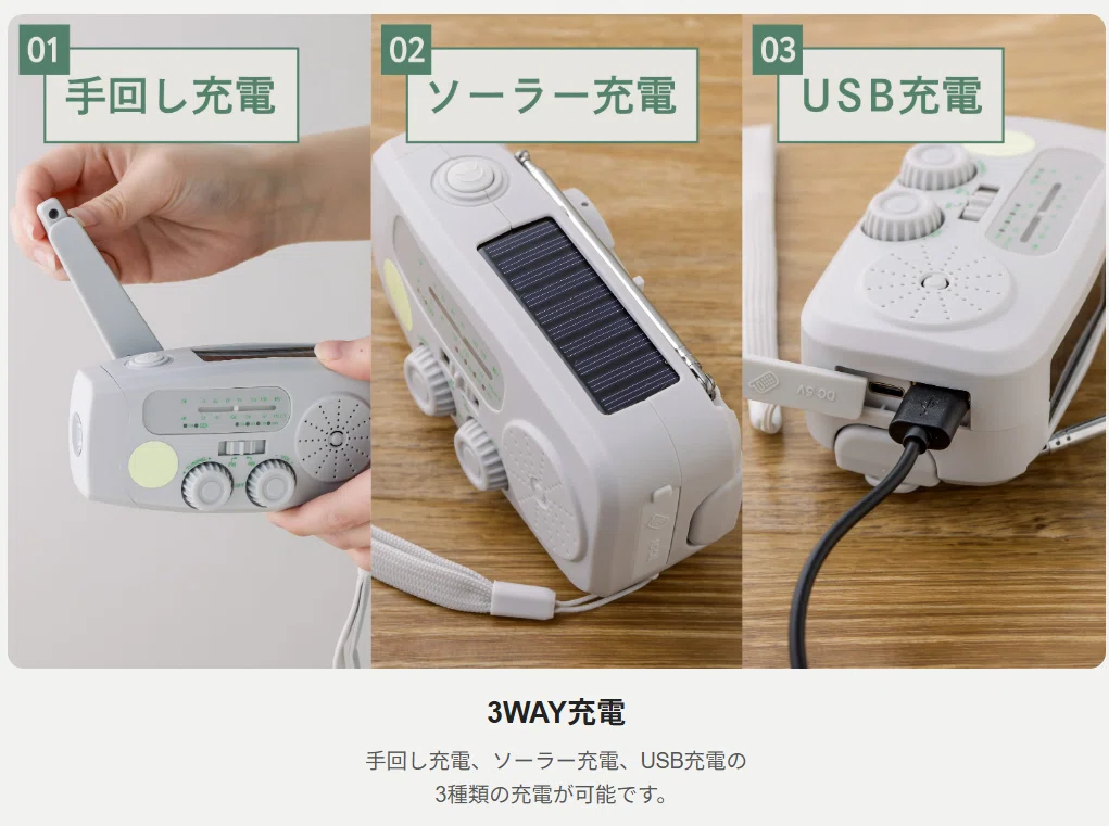 ポケットラジオ ポータブルラジオ 手回しラジオ スマホ充電 ワンセグ