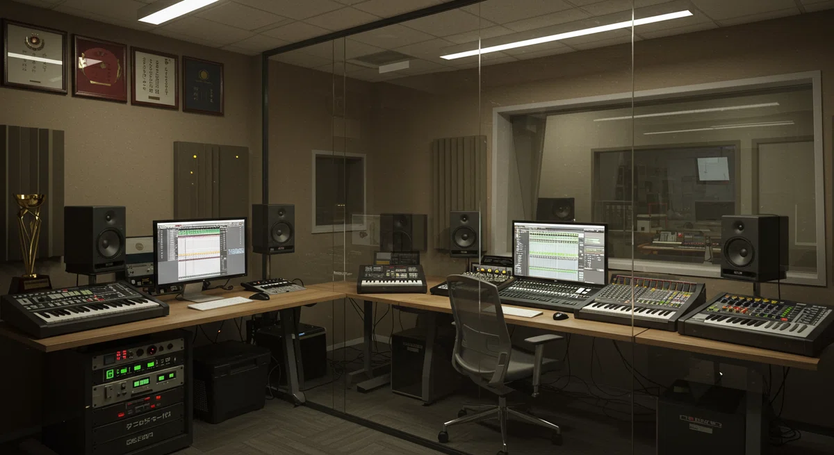 音楽会社のオフィス風景