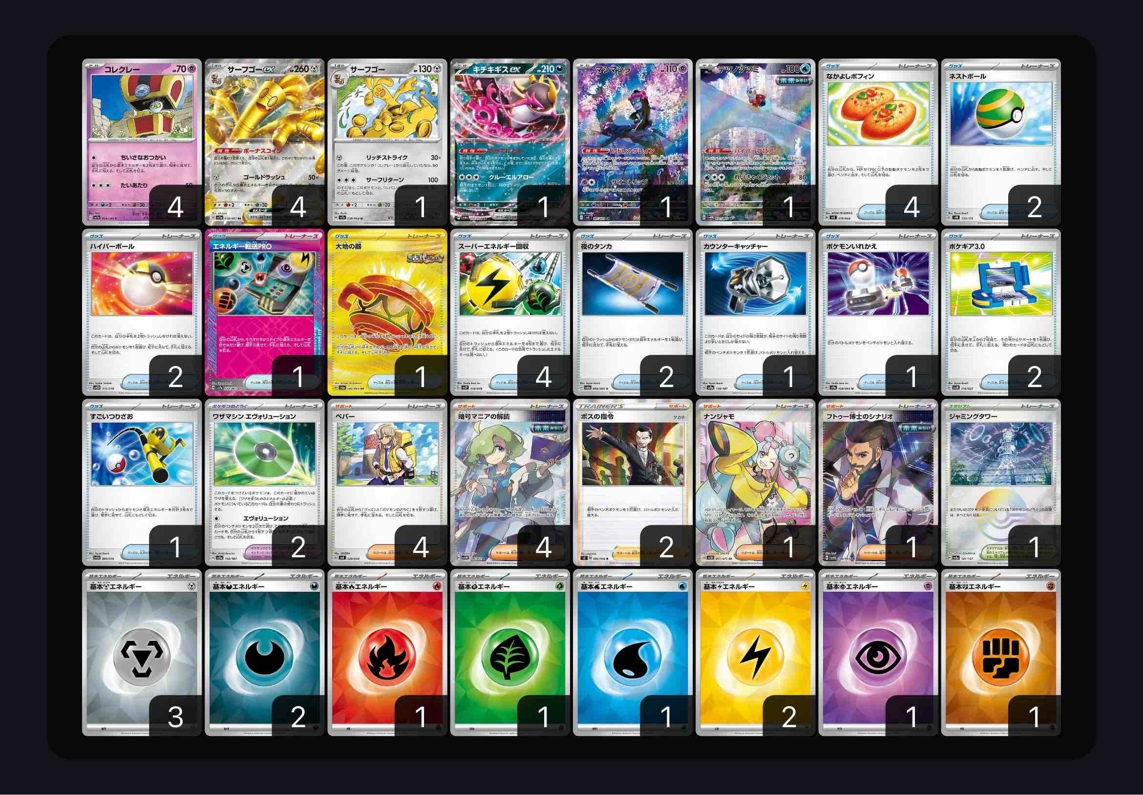 シティS4全勝優勝】🪙純サーフゴーex🪙 【GPTo3で調整】|たんの シティS4全勝優勝】🪙純サーフゴーex🪙 【GPTo3で調整】|たんの