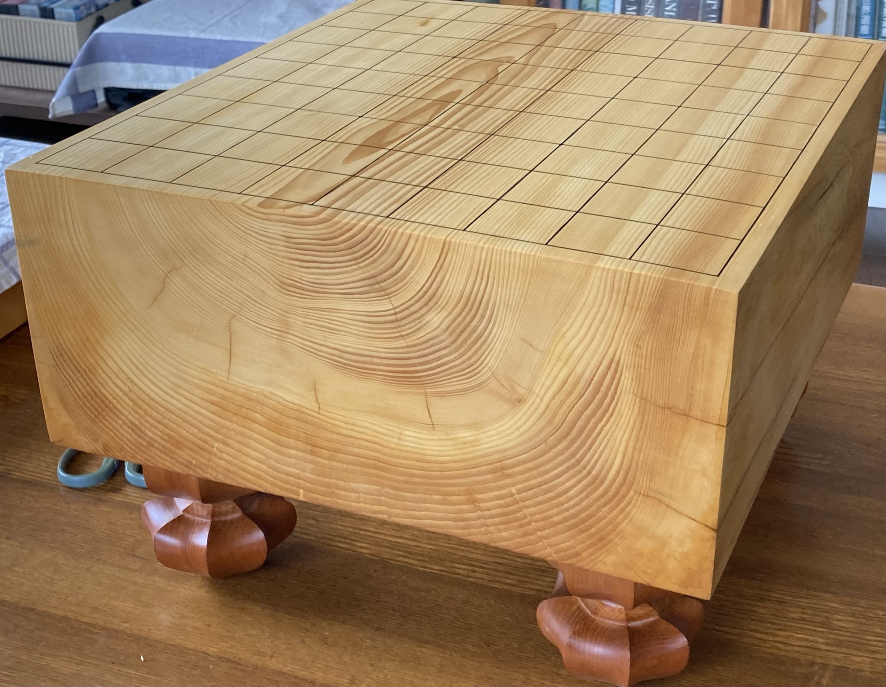 銘木 将棋盤 囲碁盤 19x19 自然木仕上げ 囲碁セット 19路9路スライド