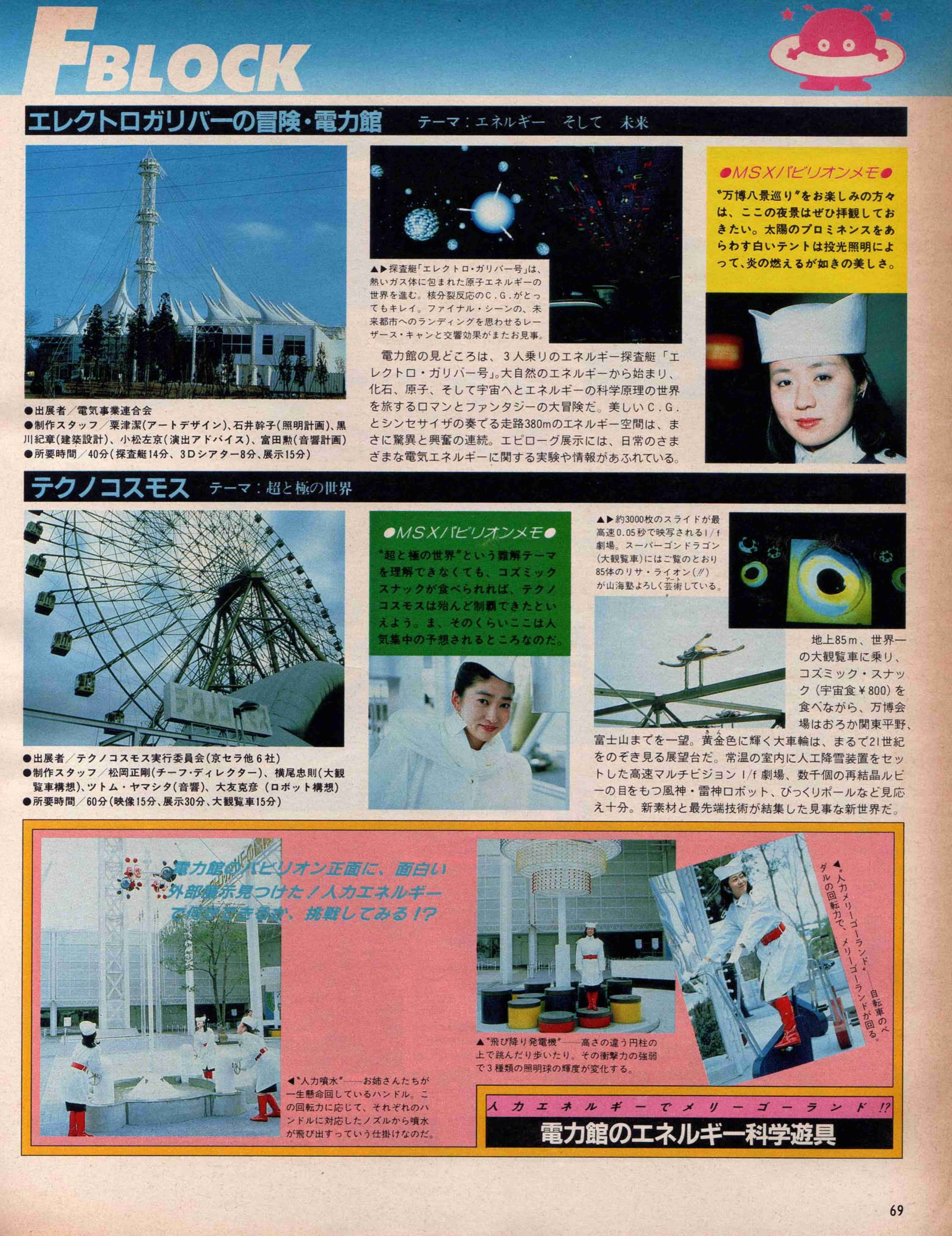 EXPO´85万博手帳 みる、きく、やってみる こども科学館 講談社