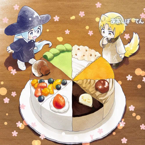 手話で「ケーキ」＋日々の絵｜あおしば てん