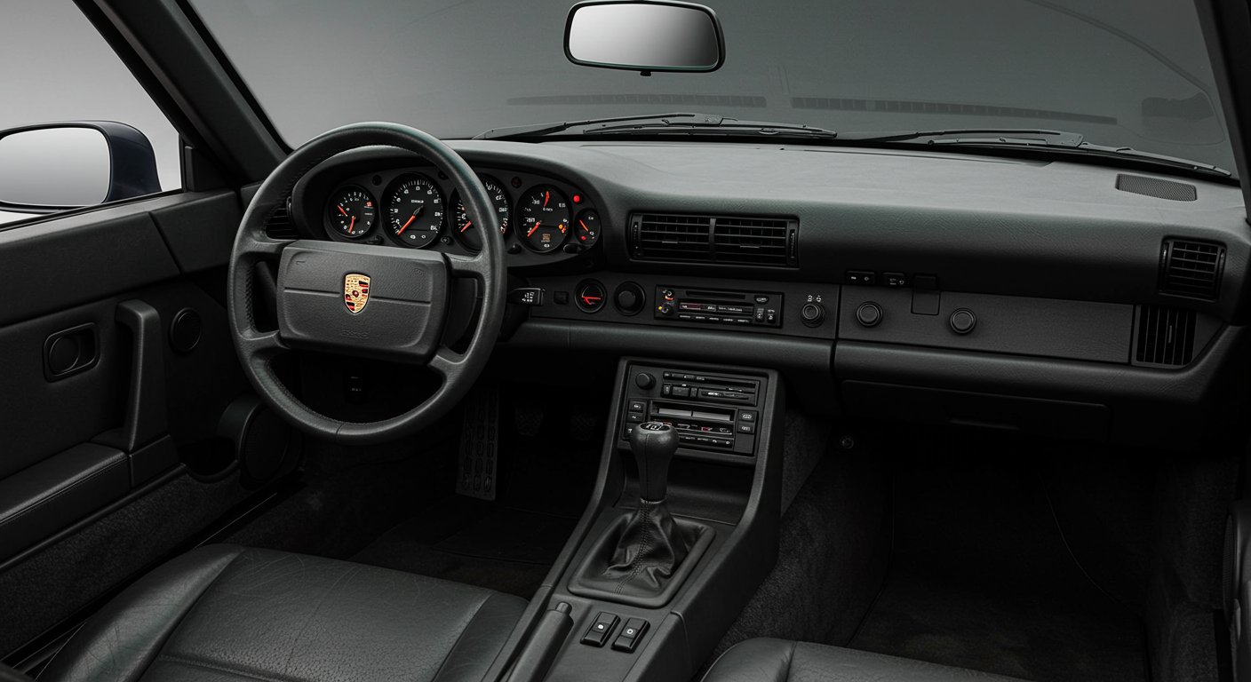 ポルシェ928の高級感あるインテリアとコックピット