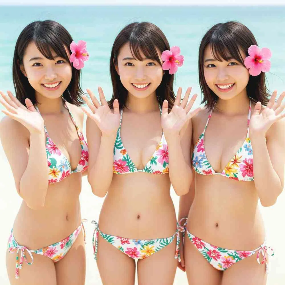 AI画像 （プロンプト/命令文）グラビア グラビアアイドル 水着（ビキニ） アイドル 美人 美女 モデル（Gemini)01